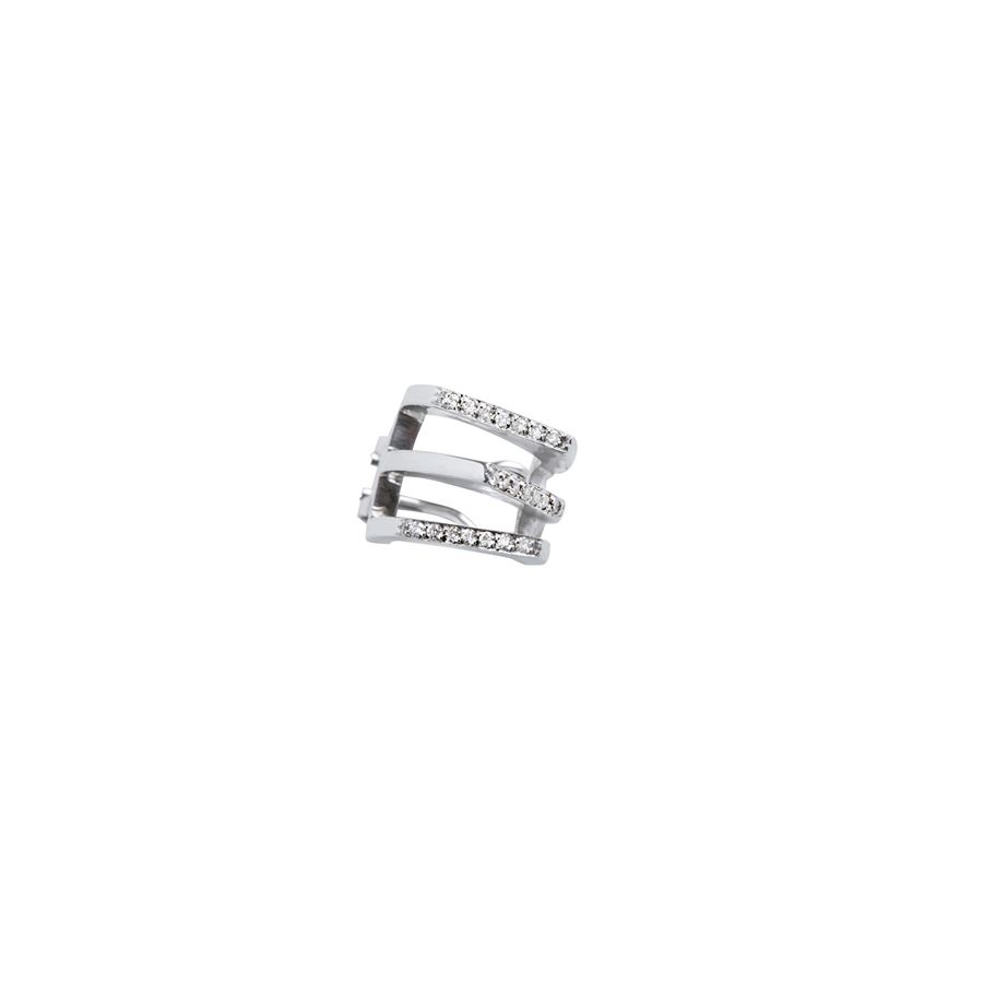 'Congiunzioni' cuff earring with diamonds CONGIUNZIONI | OR3 MONOAU18B CT 0,10